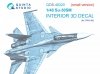 Quinta Studio QDS-48320 Su-30SM 3D-Printed & coloured Interior on decal paper (GWH) (Small version) 1/48